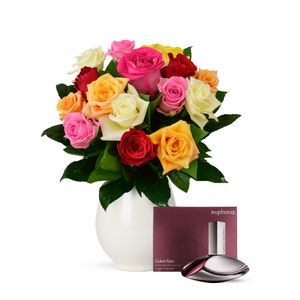 Bouquet and Calvin Klein perfume